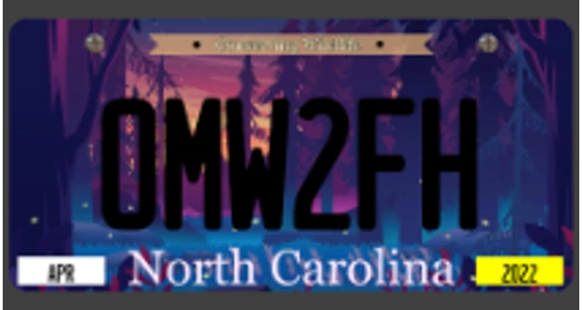 NC 005 — Conserving Wildlife plate, sample number OMW2FH